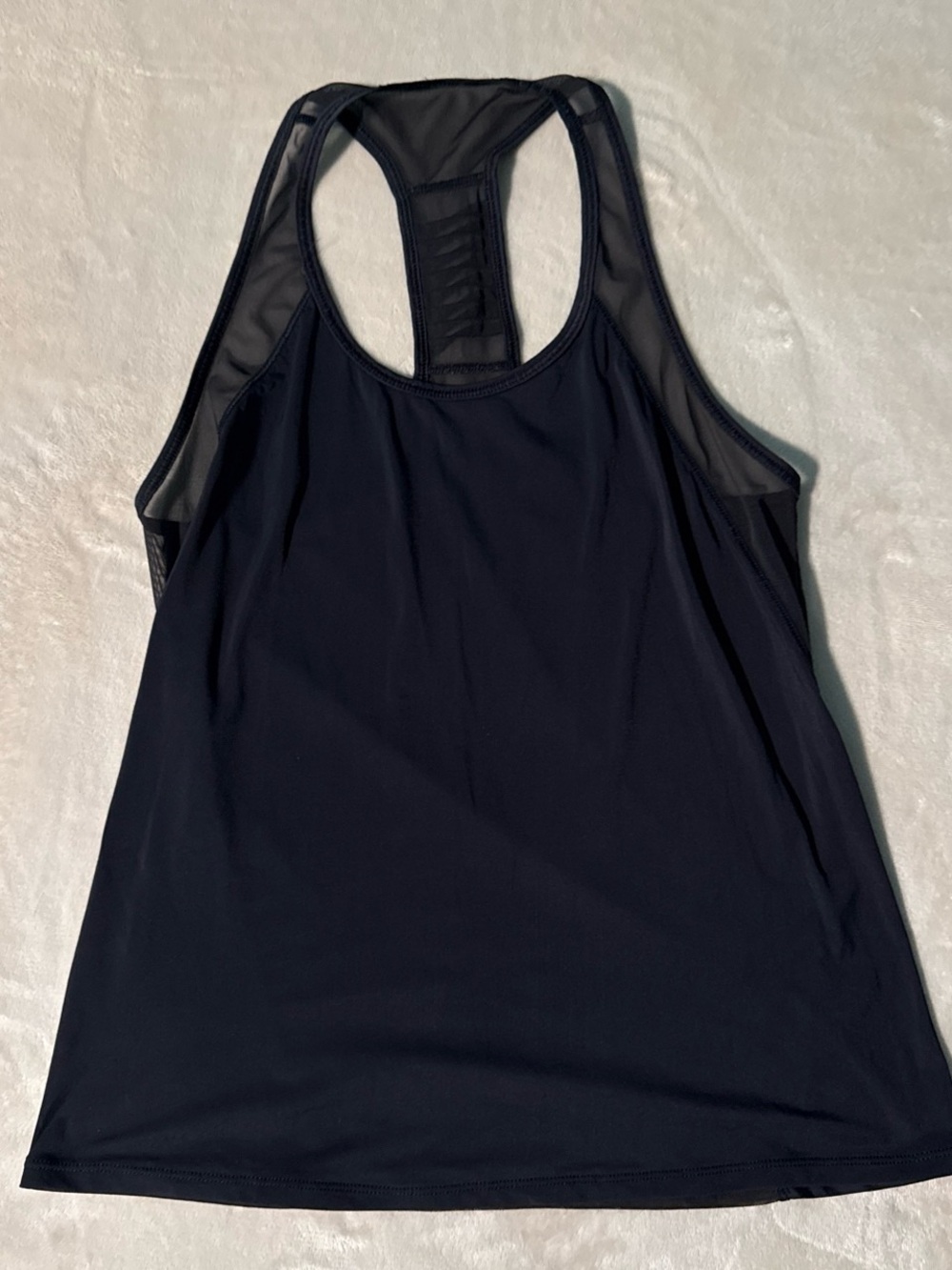 lululemon athletica Black Racerback Mesh Tank Top